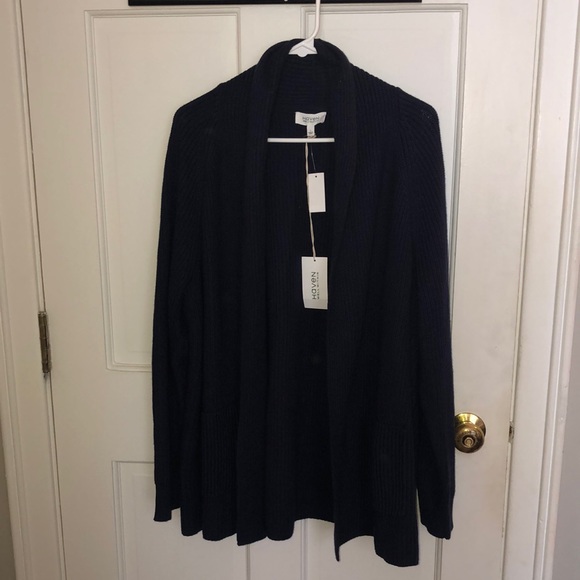Talbots Sweaters - Haven Well Within (Talbots Sister Brand) Cardigan - Navy Blue